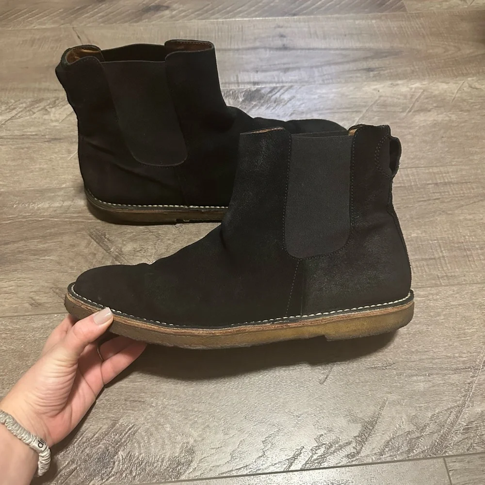 Folk Brandon Chelsea Boot Black Suede 42